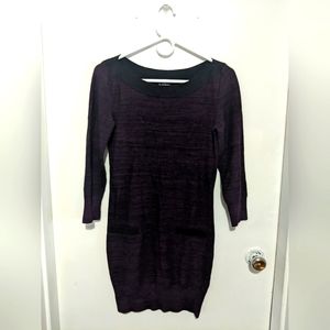 Vintage Le Chateau Purple Knit Mini Dress